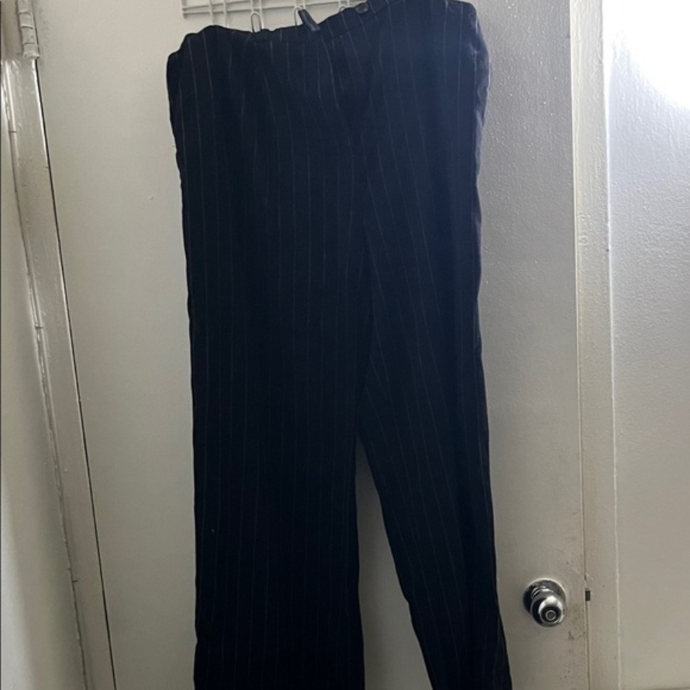 H&M Women's Black Pinstripe Flare Pants